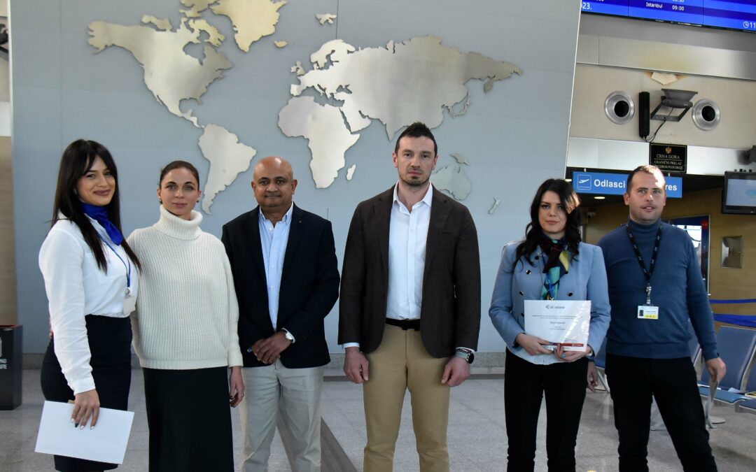 Air Astana nagradila osoblje Aerodoma Podgorica: Letovi iz Kazahstana za Crnu Goru od 3. juna